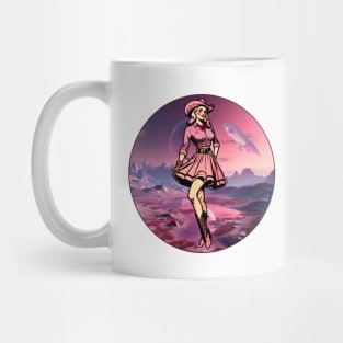 Vintage 50s Cosmic Cowgirl Mug